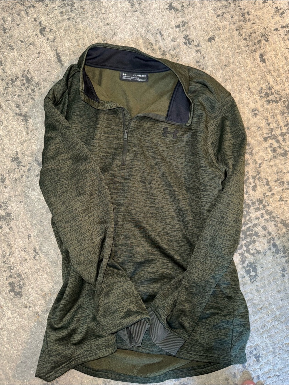 Under Armour Olive/Black Heathered Quarter-Zip Pullover
